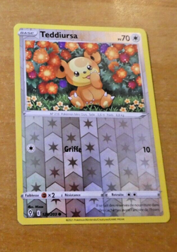 POKEMON EVOLUTION CELESTE FRANCAISE CARD REVERSE HOLO CARTE Teddiursa 126/203 FR - Image 1