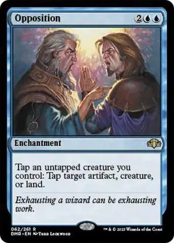 MTG Dominaria Remastered Opposition x1 Rare Blue Enchantment NM/M - Image 1