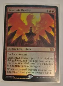 1x Draconic Destiny NM Eng MTG - The Brothers' War Foil - Image 1