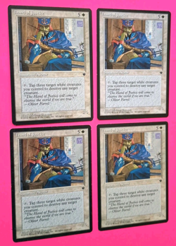 Magic the Gathering MTG Fallen Empires HAND OF JUSTICE X 4 LP/EX RARE 1994 - Image 1