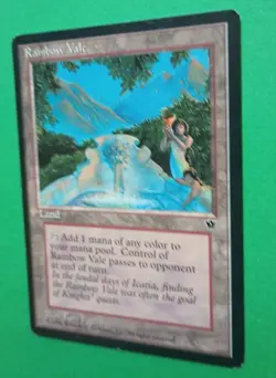 Magic the Gathering MTG Fallen Empires RAINBOW VALE w Edge Ding RARE 1994 Nice! - Image 2