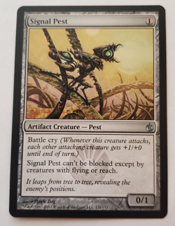 1x Signal Pest Mirrodin Besieged MTG Magic the Gathering LP - Image 1