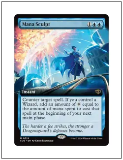 Mana Sculpt, Extended Art, Secrets of Strixhaven, Magic MTG NM - Image 1