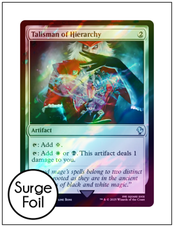 Talisman of Hierarchy, Surge Foil, Final Fantasy Commander, Magic MTG NM - Image 1