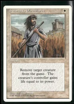 Swords to Plowshares MTG Core Set 4th Edition MP MTG - Image 1