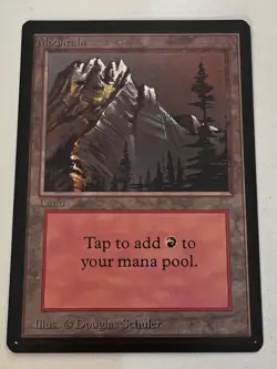 Magic the Gathering MTG Mountain v.2 (Light) Beta NM (Beta Bob) - Image 1