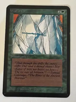 Magic the Gathering MTG Alpha Wall of Ice NM- (Beta Bob) - Image 1