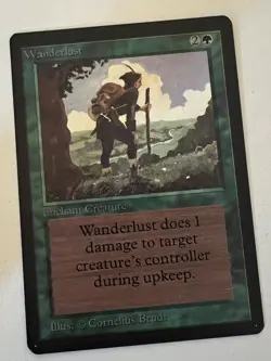 Magic the Gathering MTG Beta Wanderlust NM (Beta Bob) - Image 1