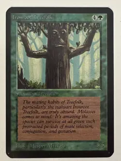 Magic the Gathering MTG Alpha Ironroot Treefolk NM (Beta Bob) - Image 1