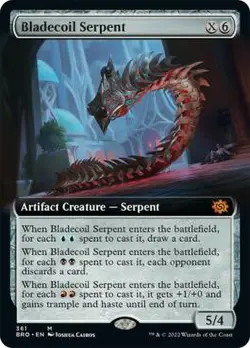 x1 Bladecoil Serpent - Foil - Extended Art M MTG The Brothers' War M/NM, English - Image 1