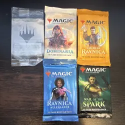 MTG Sealed Booster Lot 5 Dominaria/Ravnica/War of the Spark - Image 1