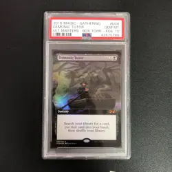 2018 Magic the Gathering Ultimate Masters U08/040 Demonic Tutor Foil PSA 10 - Image 1