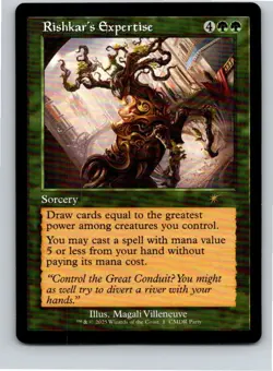 Magic the Gathering HP Rishkar's Expertise Commander Party Promo MTG Free Ship! - Image 1