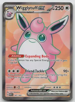Wigglytuff ex 187/165 Ultra Rare 151 Pokemon Holo Near Mint - Image 1