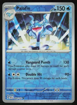 Palafin 049/162 Uncommon Temporal Forces Pokemon Reverse Holo Near Mint - Image 1