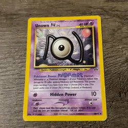 Unown [N] 50/75 Uncommon Neo Discovery Pokemon Unlimited Heavily Played - Image 1