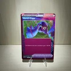 Hero's Cape 152/162 SV05 Temporal Forces ACE SPEC Rare Holo Trainer 2024 - Image 1