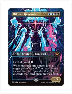 1x Oildeep Gearhulk, Borderless Art, Aetherdrift, Magic MTG NM - Image 1