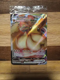 Pokemon Eevee VMAX SWSH087 Black Star Promo Full Art Holo Foil Card Sealed - Image 1
