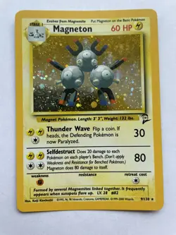 Pokemon Card Unlimited Edition Holo Rare Base Set 1999 Magneton 9/102 - Image 1