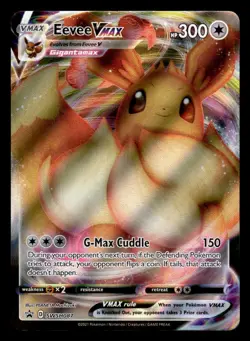 Eevee VMAX SWSH087 Full Art Promo Holo Rare SW&SH Pokemon Cards - Image 1
