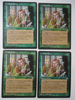 Fyndhorn Elves X4 Ice Age LP Lightly Played MTG Magic the Gathering PLAYSET - Image 1