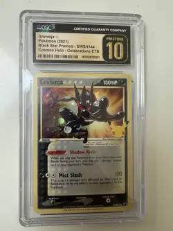 2021 Pokemon Greninja Gold Star Holo CGC PRISTINE 10 LOW POP 79 Swirl 🌀 - Image 1