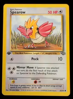 Pokemon TCG Spearow Jungle #62/64 WOTC Vintage 1999 1st Edition - Image 1