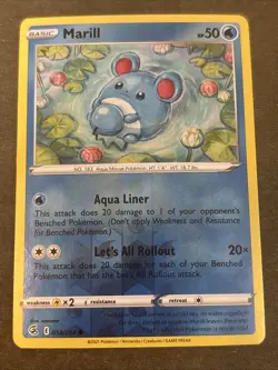 Marill 058/264 Reverse Holo Common - Fusion Strike 2021 SWSH08: Pokemon TCG - LP - Image 1