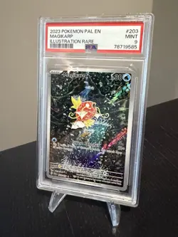 Pokemon TCG 2023 SV02 Paldea Evolved Magikarp 203/193 IR Holo PSA 9 - Image 1