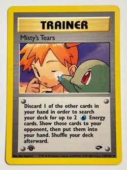 * Pokemon TCG Misty's Tears 118/132 Uncommon 1st Edition Gym Challenge LP - Image 1