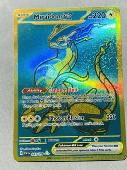 Miraidon ex 243/091 Hyper Rare Paldean Fates Pokemon NM - Image 1