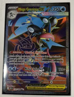 Pokemon TCG Holo Ultra Rare Full Art. Mega Greninja Ex. 100/086. - Image 1