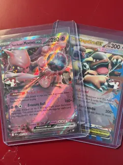 Pokemon TCG Team Rockets Mewtwo ex 081/182+Mega Kangaskhan ex 104/132-Prize Pack - Image 1