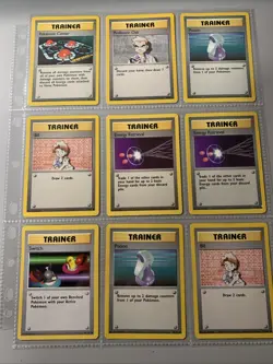 Pokemon TCG Base Set Trainer Lot - 6 Binder Pages - WOTC VTG 1999 - Image 3