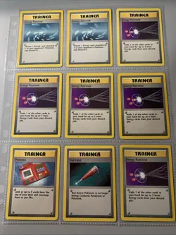 Pokemon TCG Base Set Trainer Lot - 6 Binder Pages - WOTC VTG 1999 - Image 5