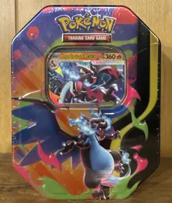 Pokemon TCG Mega Charizard X EX Tin (Sealed) New - Image 1