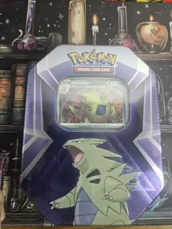 Pokemon TCG: Tyranitar Triple Whammy Collectors Tin - Factory Sealed - Image 1