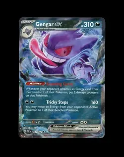 2024 Pokemon TEMPORAL FORCES GENGAR EX FULL ART HOLO 104/162 RARE! NM - Image 1