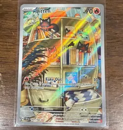 Pokemon TCG Litten 167/162 SV05 Temporal Forces Full Art Illustration Rare Holo… - Image 1