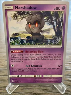 Marshadow – Pokemon TCG Unbroken Bonds 81/214 World Championship Mint Very Clean - Image 1