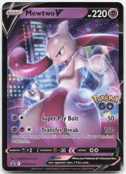 Mewtwo V SWSH223 Holo Promo Sword & Shield Promo Pokemon NM/LP - Image 1