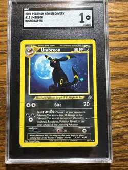 2001 Pokemon Neo Discovery Umbreon Holo 13 Sgc 1 Swirl - Image 1