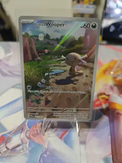 Pokemon TCG Paldean Wooper 102/094 Paldea Evolved Illustration Rare Holo EN - Image 1