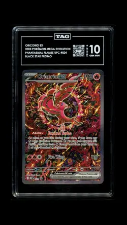 2025 POKEMON MEP EN-ME BLACK STAR PROMO #024 ORICORIO EX TAG 10 Z5542216 - Image 1