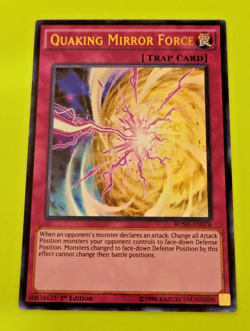 Yu-Gi-Oh Quaking Mirror Force 1st Edition Ultra Rare BOSH-EN076 - Image 1