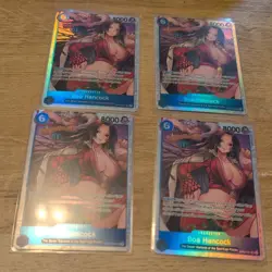 x4 Boa Hancock OP07-051 SR Foil - One Piece TCG English Card Play Set - Image 1