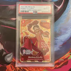 Monkey.D.Luffy (Bandai Card Games Fest 24-25) P-080 One Piece PSA 10 English - Image 1
