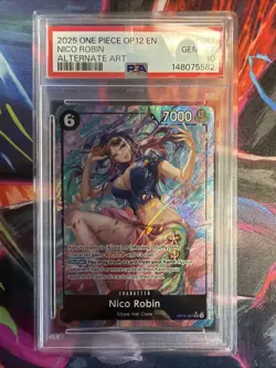 Nico Robin OP12-087 Alt Art Foil One Piece Legacy of the Master English PSA 10 - Image 1