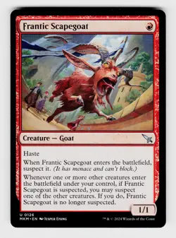 MTG, Murders at Karlov Manor, Frantic Scapegoat, Normal, No.126, U Creature - Go - Image 1